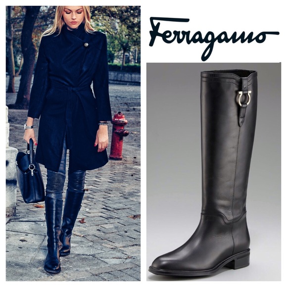 Salvatore Ferragamo Shoes - Salvatore Ferragamo Fersea Knee High Riding Boots